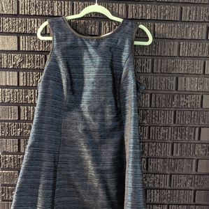 Metallic party dress exposed zip